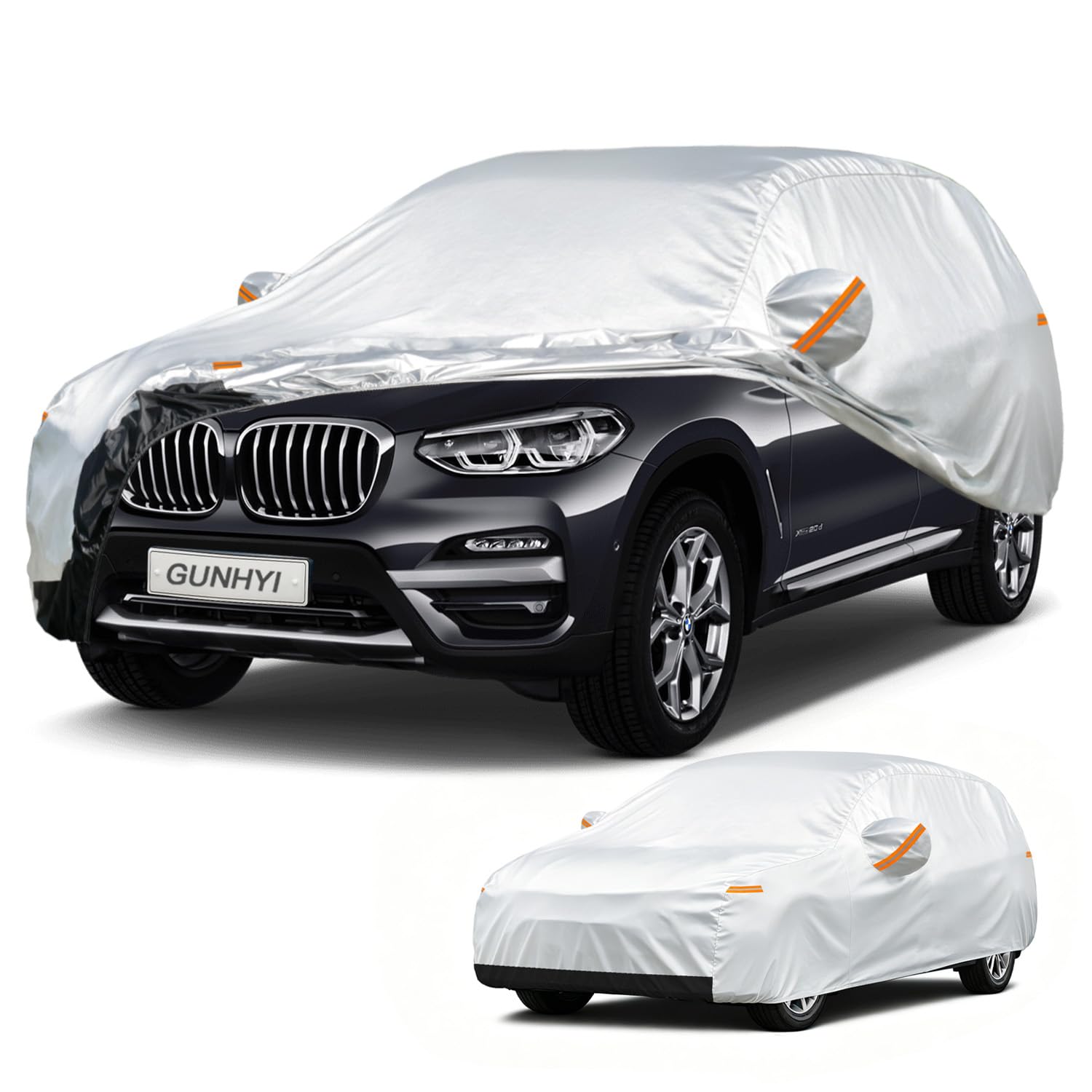 GUNHYI Waterproof SUV Car Cover Custom Fit BMW X3 (2010-2026) | All-Weather outdoor sun/rain/dust/snow protection, durable breathable Oxford fabric, soft paint-safe,cover for Automobiles.