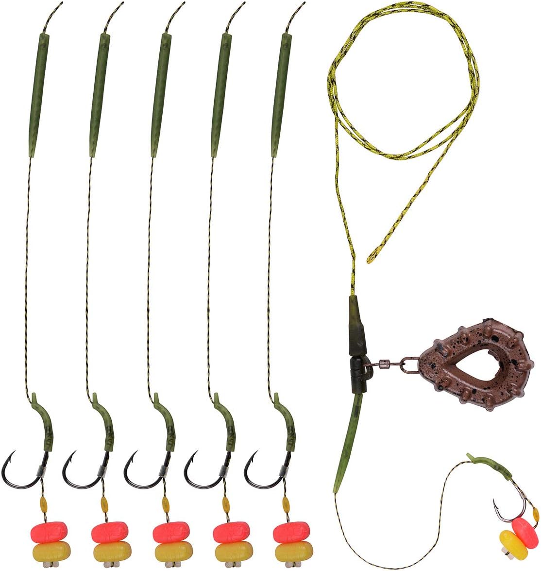 OROOTL Carp Fishing Hair Rigs Carp Fishing Tackle Sinker Weights Carp Rig Set Up Carp Hooks Corn Bait Catfish Fishing Accessories Gear