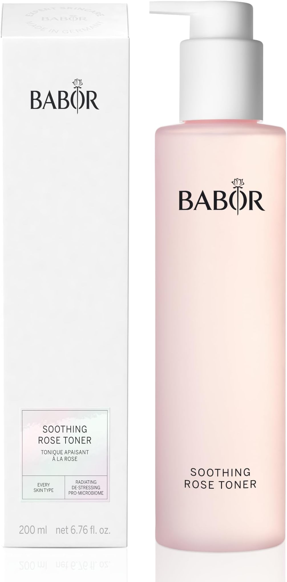 Cleansing Soothing Rose Toner for every skin type, Facial Toner for daily facial cleansing, With rose fragrance, Without alcohol, Vegan Formula, Rose Toning Essence, 1 x 200 ml