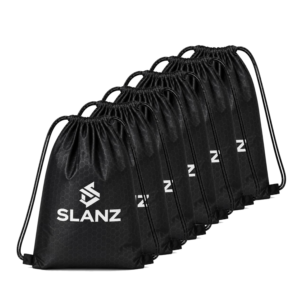 Drawstring Gym Bag Pack of 6 | Lightweight Multipurpose String Bag| Durable Sports Bag for Travel, Swimming, Skating, Cycling, Yoga & Daily Use | Reusable Unisex Drawstring Bags | Black 6PC-picture-22