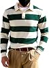 Camisa Polo de Rugby con Rayas para Hombre, Manga Larga, Cuello Solapa, Pullover 1