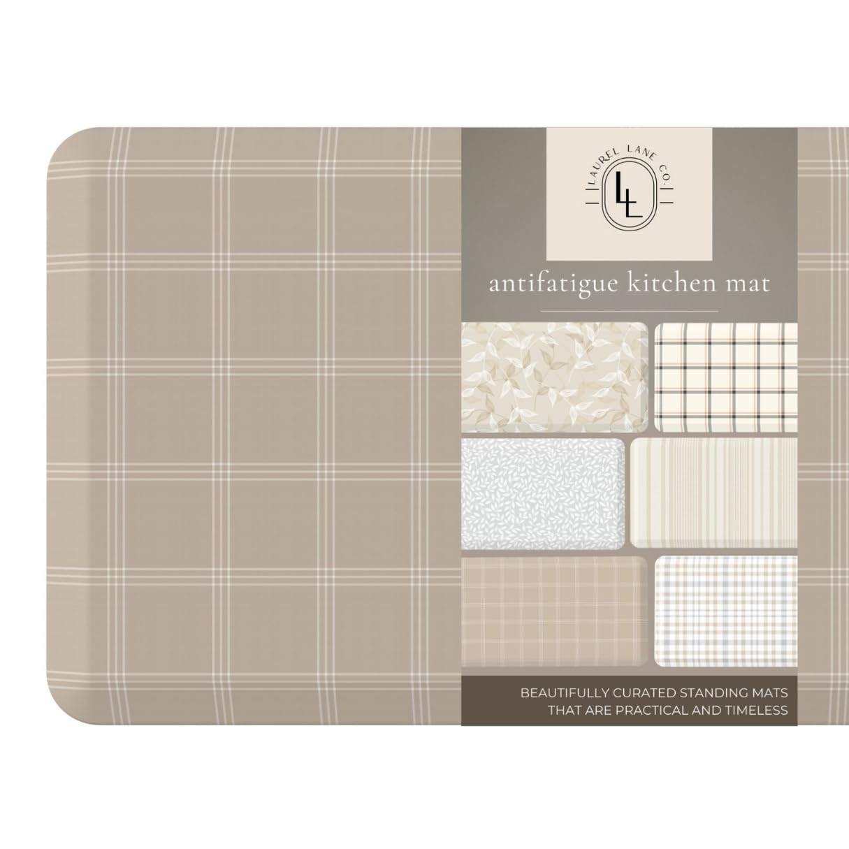 Anti Fatigue Mat by Laurel Lane Co. – Designer Anti Fatigue Mats for Kitchen Floor, Kitchen Mats for Floor, Desk Mat – Cushioned 0.75