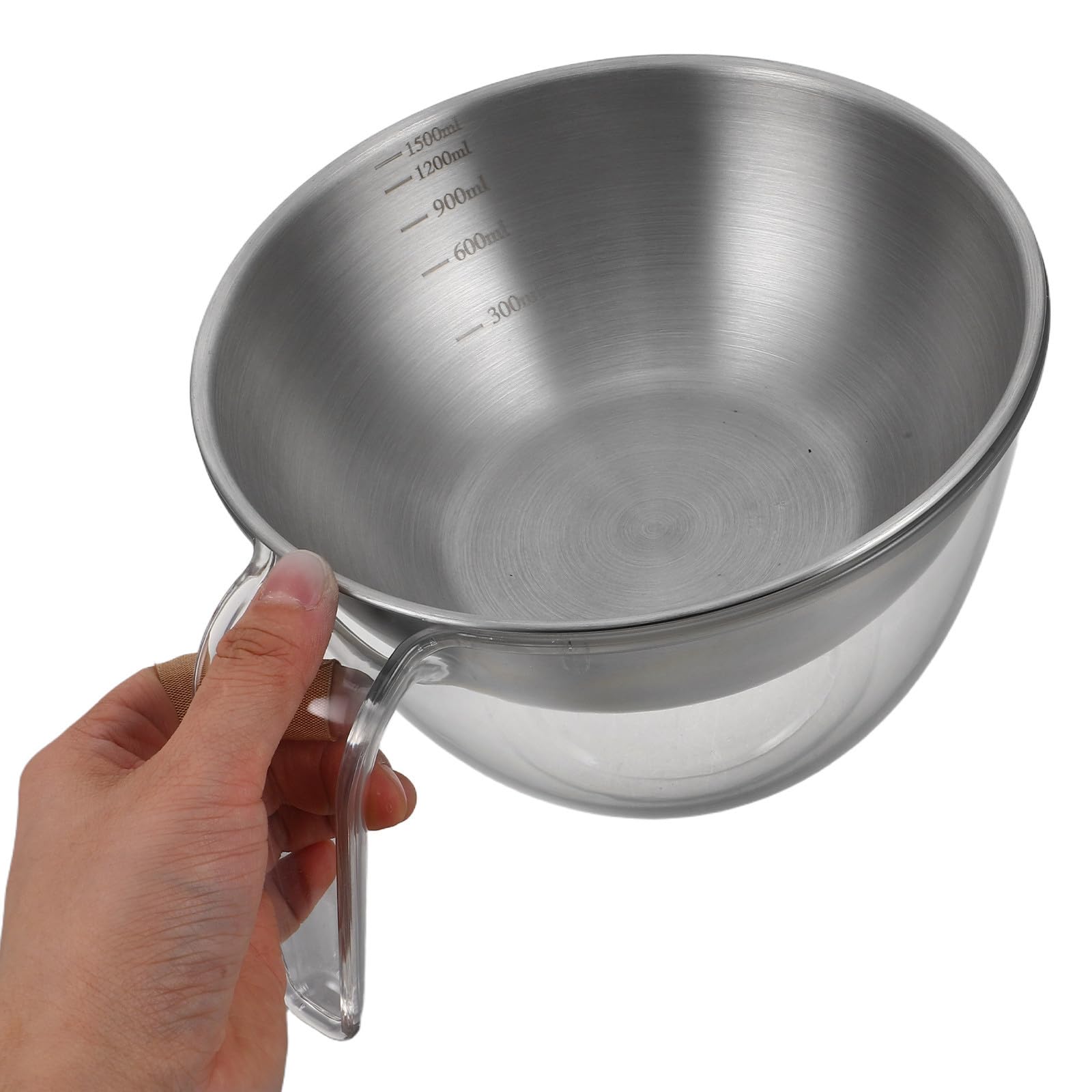 Alipis Ensaladera Redonda de Acero Inoxidable 1,5 L con Asa y Tapa
