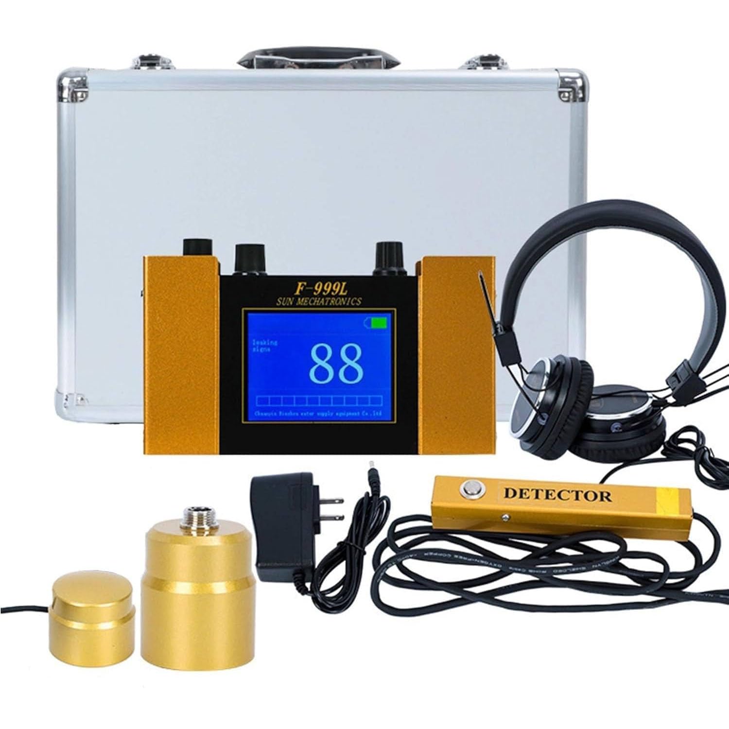 Sensor de detección de fugas: geófono de agua profesional con pantalla LCD y auriculares para un posicionamiento preciso en hogares y obras de construcción