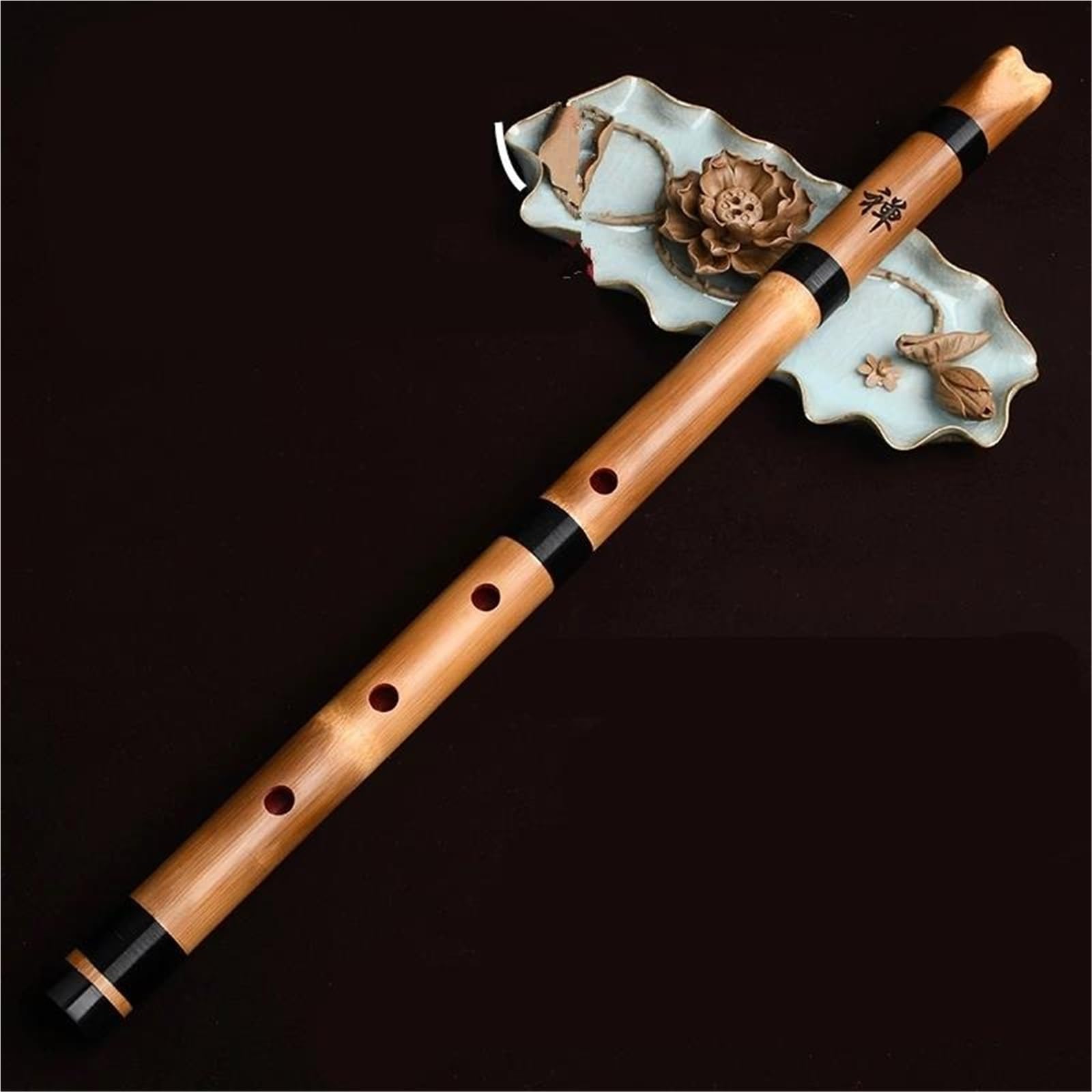Instrument De Flûte En Bambou Flûte En Bambou Shakuhachi 5 Trous G/F Réglage En Bambou Naturel Débutants Et Adultes Jouant De La Flûte En Bambou(F)