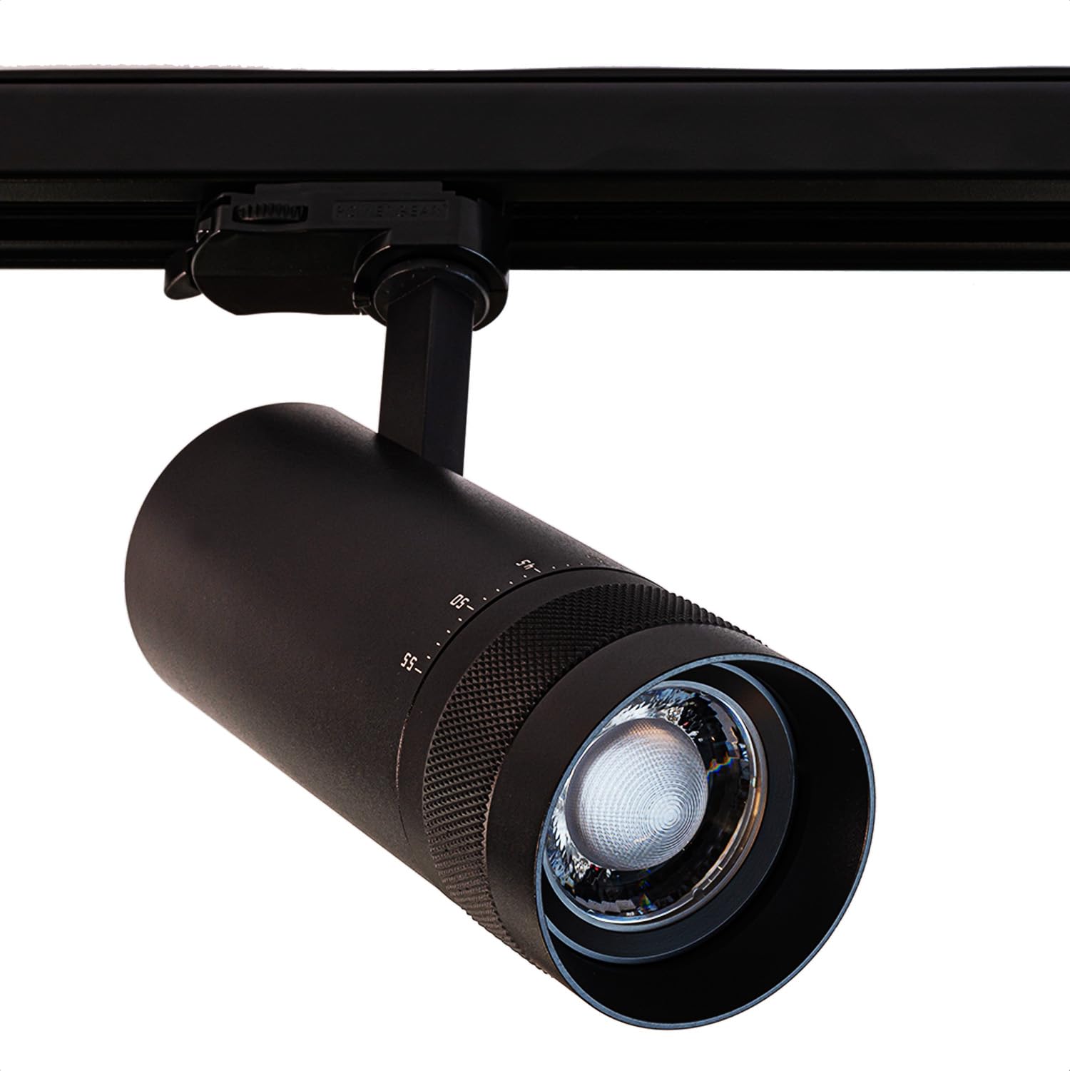 INNOVATE Faretto LED a 3 fasi, focalizzabile, 8 W, 20-55°, 4000 K, 3 fasi, colore nero, faretto a binario a LED, 3 fasi, orientabile, NW