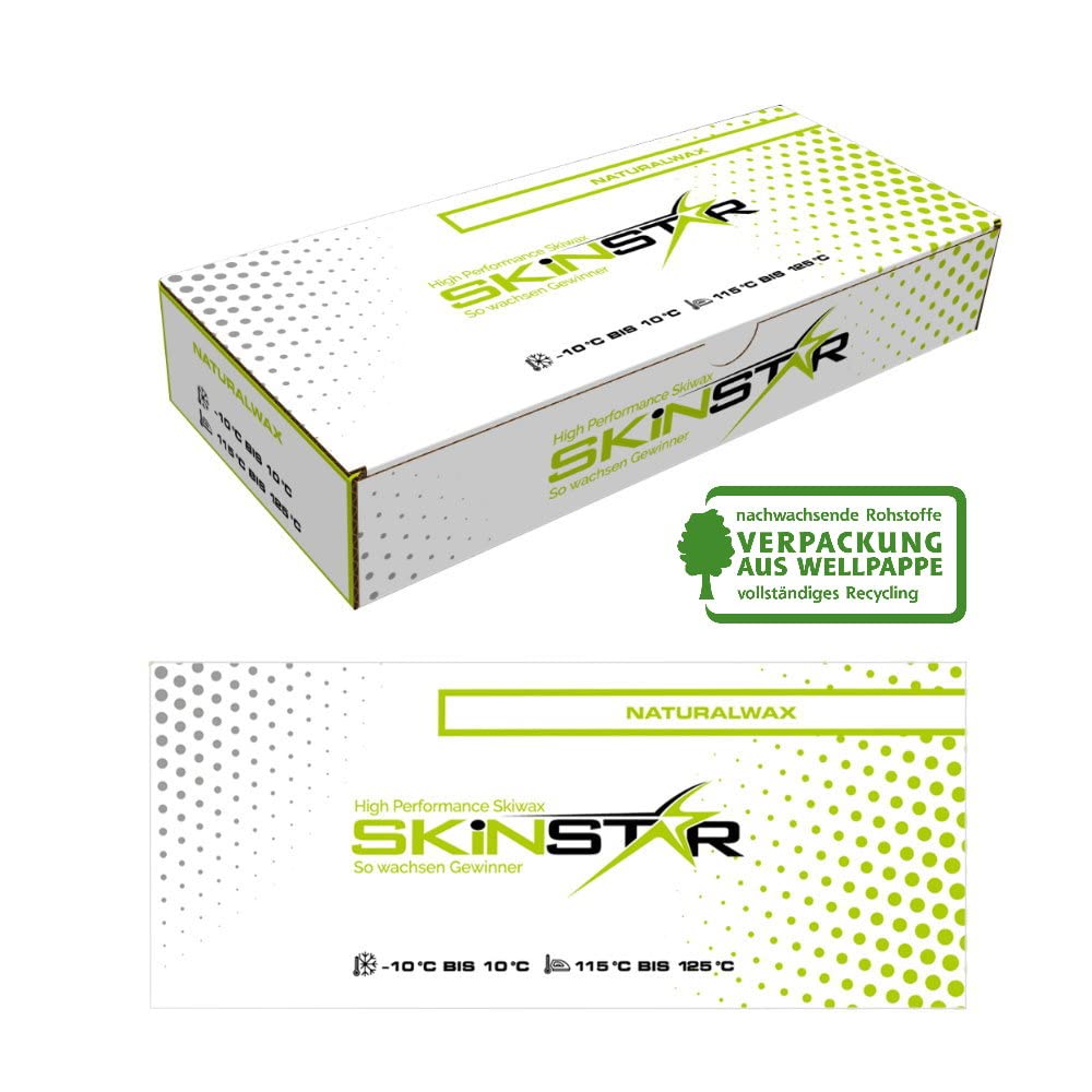 SkinStar Skiwax Starter Set Skispanner Natural Skiwachs Wachsentferner 8- teilig