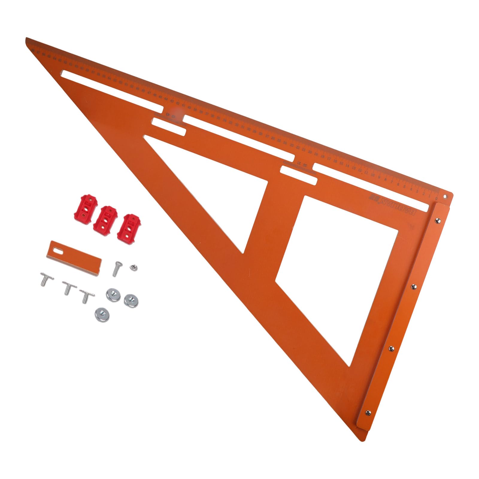 Tsophreniq A 2 In 1 Insulated Bakelite Carpenter Triangle Ruler For Woodworking Electrical Projects With Ergonomic Handle Ergonomic Insulated Triangle Scale Tool