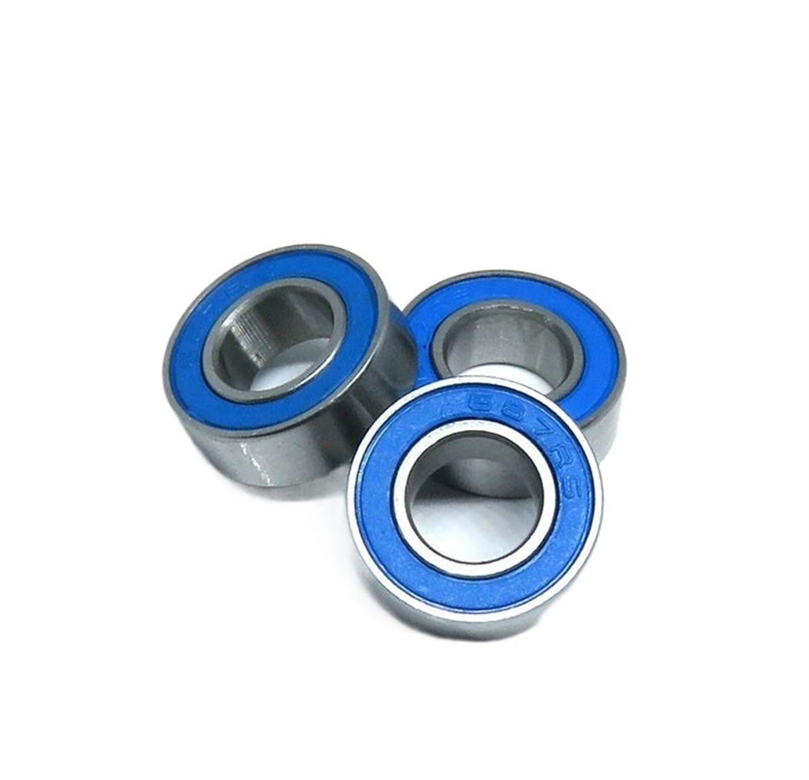 Bimetalowa uszczelka tarcza mikro łożysko zwykłe 10 sztuk 687-2RS 7x14x5mm niebieska gumowa miniaturowe kulkowe