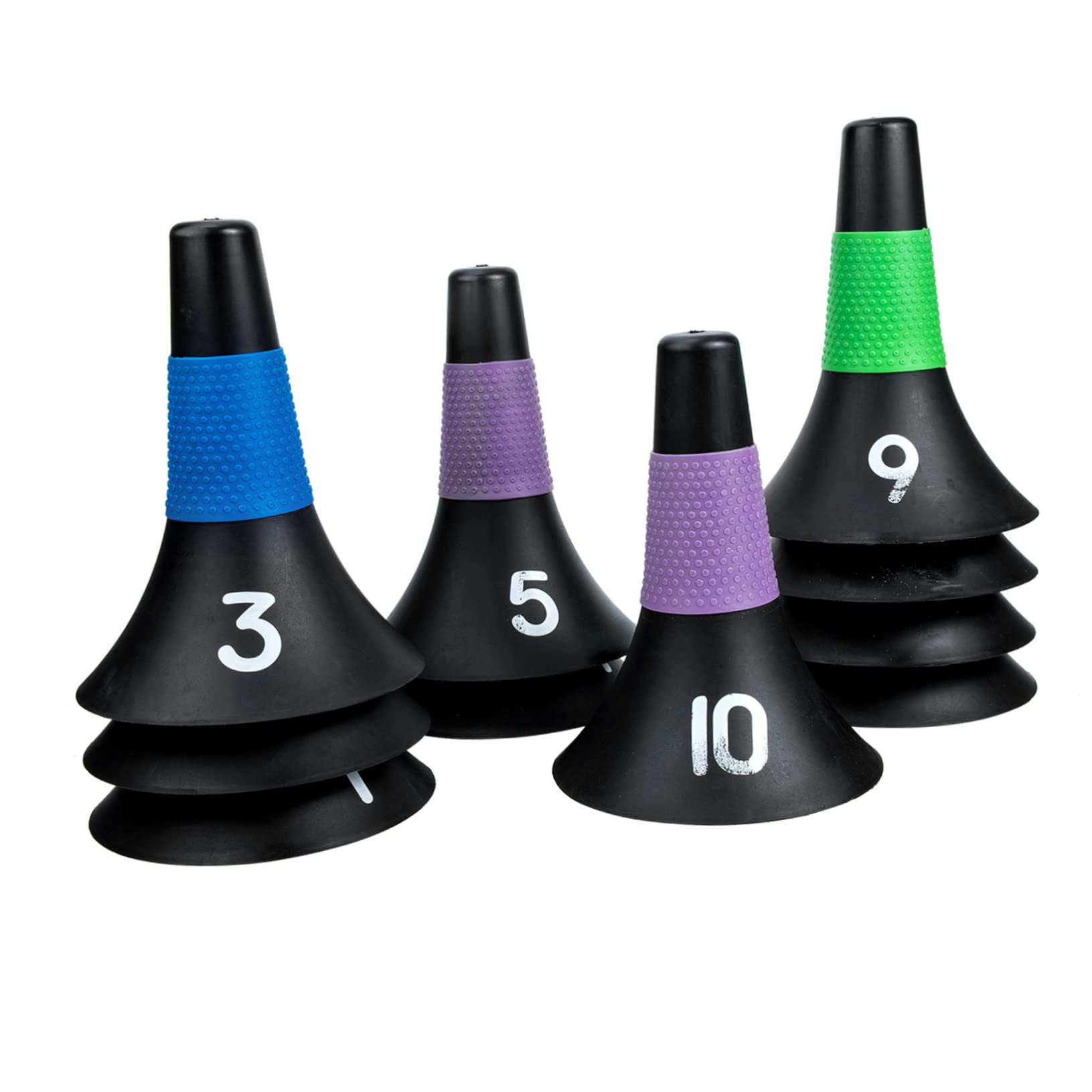 BESPORTBLE Sports Marker Cones 10pcs Bulk Cones for Pe Football Training Sign Cones Horn Shaped Obstacles Easy to Use for Training