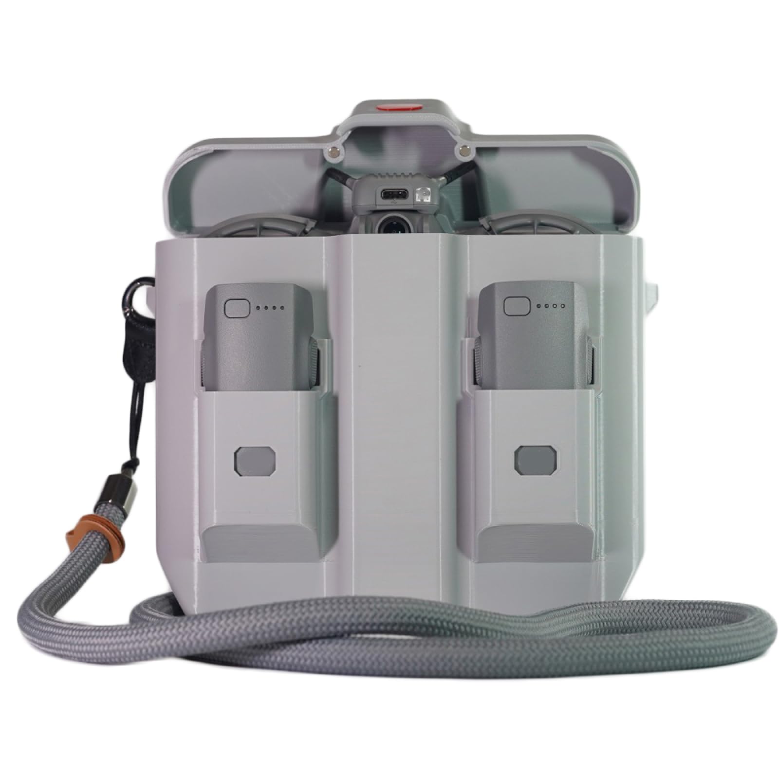 Boîte de rangement pour DJI Neo 2 - Étui de protection avec impression 3D - Étui rigide anti-pression avec 2 compartiments de batterie - Portable - Accessoires de protection pour drone NEO2