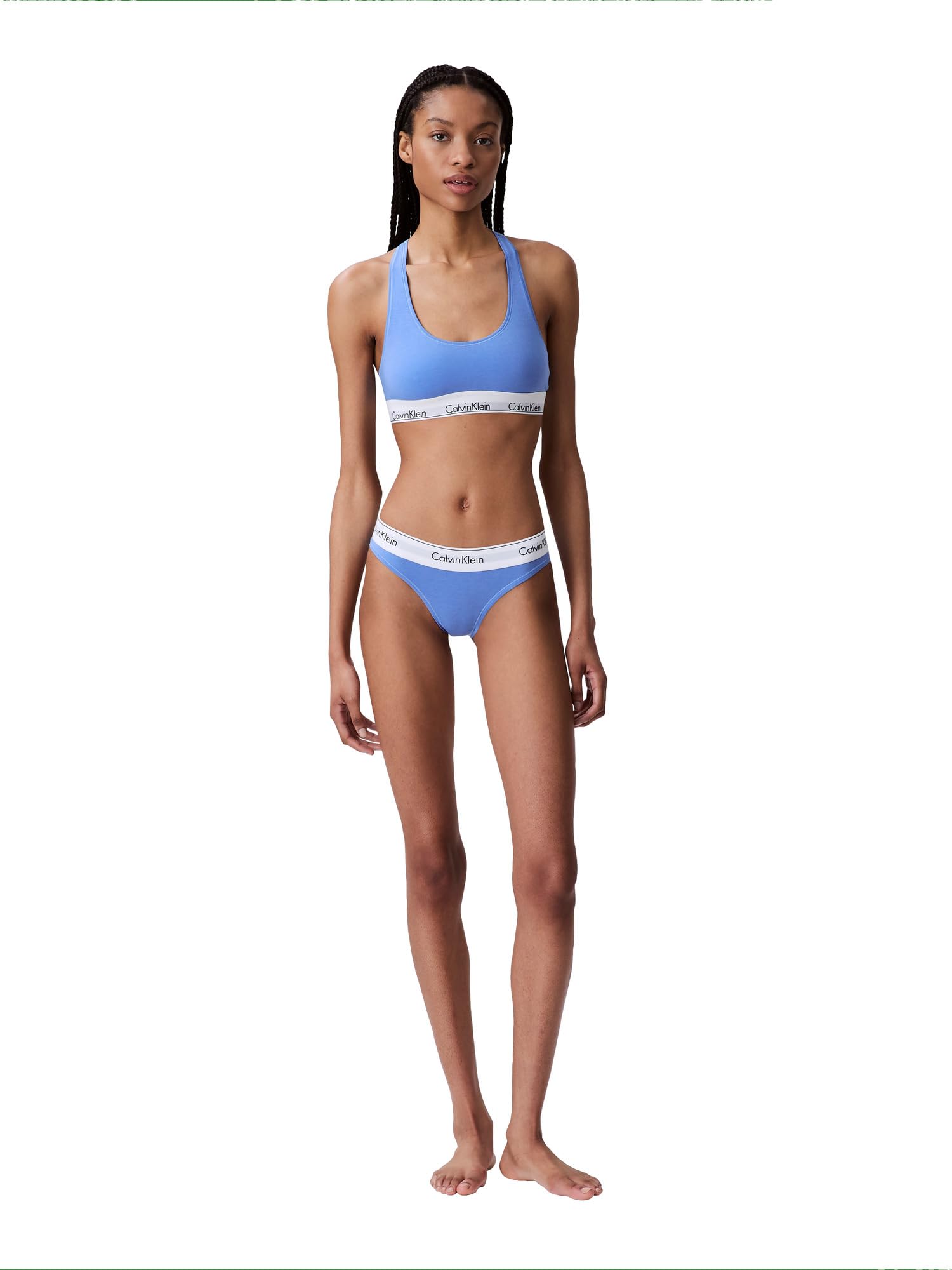 Calvin Klein Women's Modern Cotton Unlined Wireless Bralette: Small Glacier