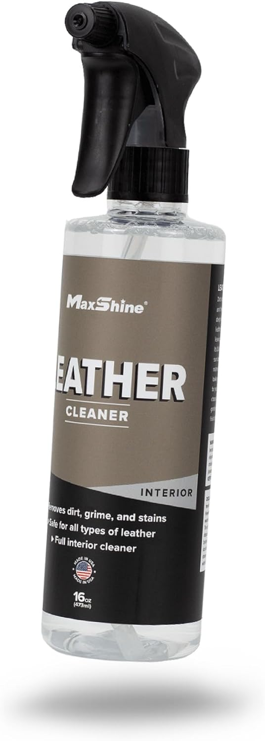 Maxshine Leather Cleaner 16 oz – Deep Cleaning Formula for Car Seats, Interior, and Upholstery, Safe on Natural & Synthetic Leather, Removes Dirt, Grime & Stains