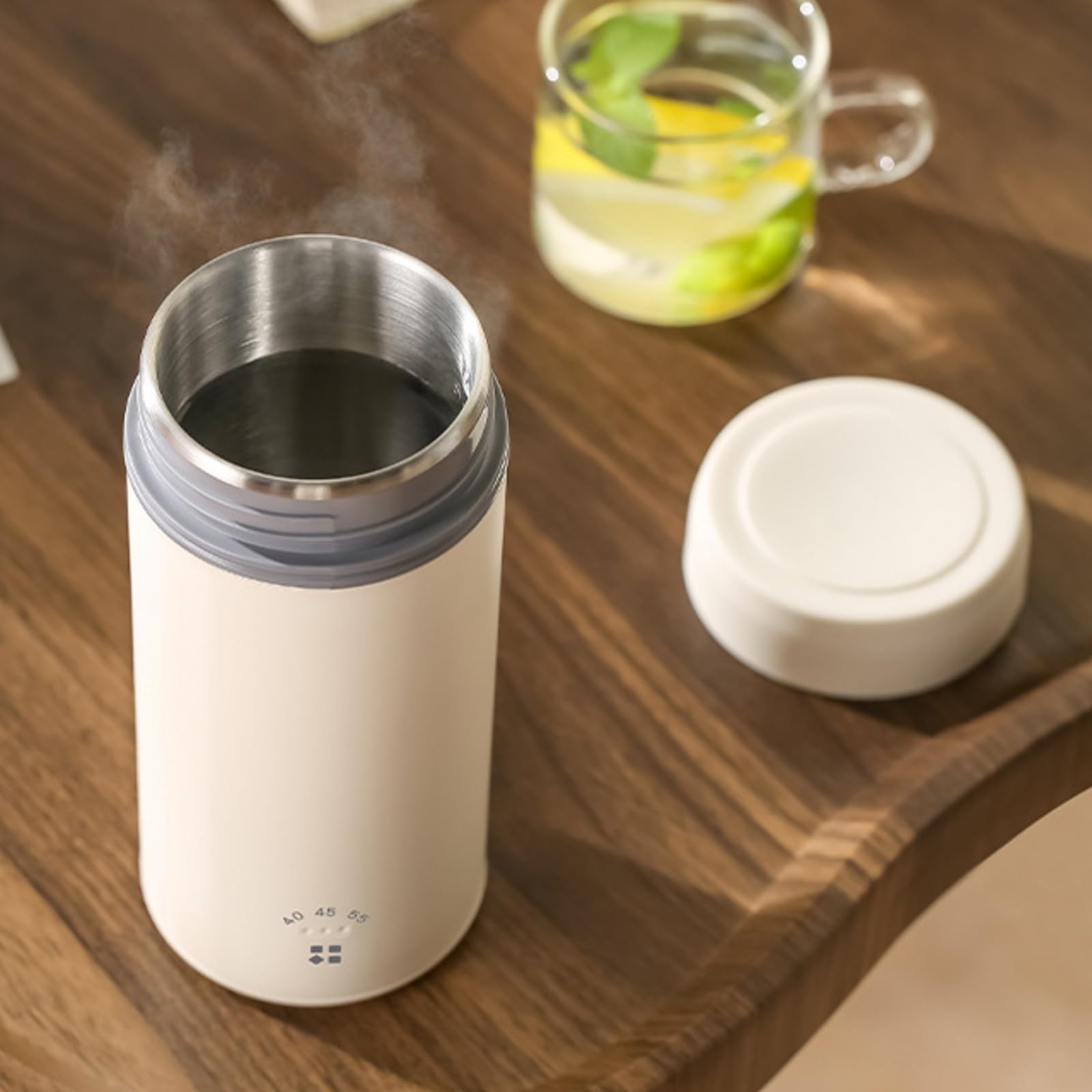 Yajuyi Chauffant Thermostatique Portable Étanche Chauffant En Acier Inoxydable 304 Compact Tasse Isotherme pr Véhicule, Vert