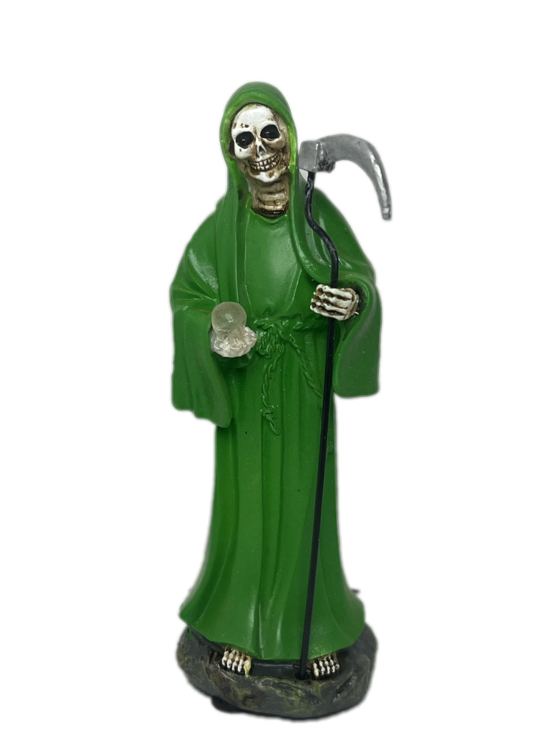 Amazon.com: Santa Muerte Green Holy Death Grim Reaper Skull