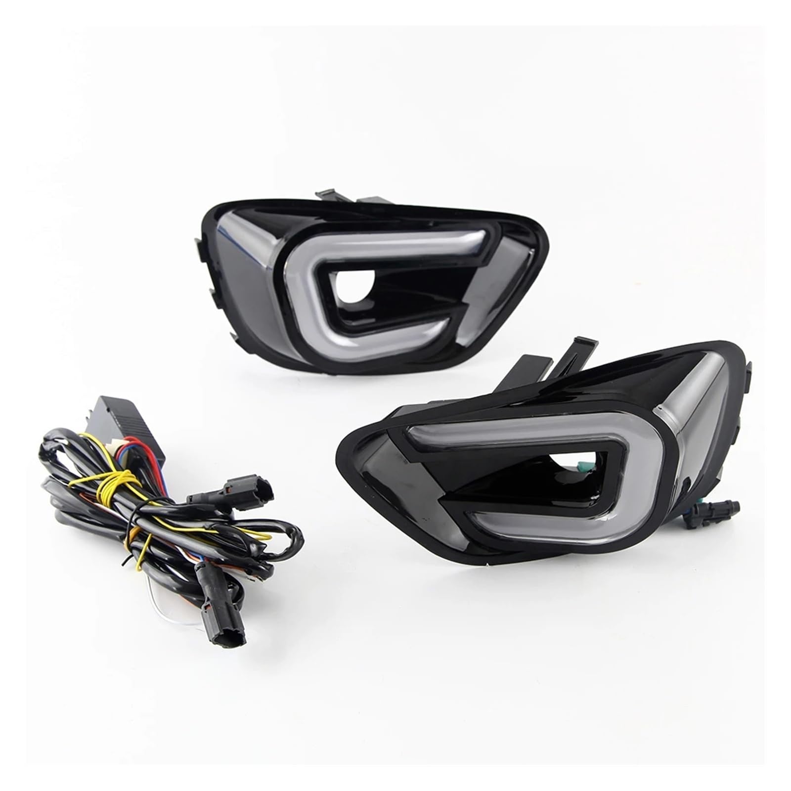 XCZPRKMXY LED DRL Daytime Running Light Front Bumper Driving Fog Lamp with Turn Signal Assembly Accessories Compatible with Jeep Compass 2013 2014