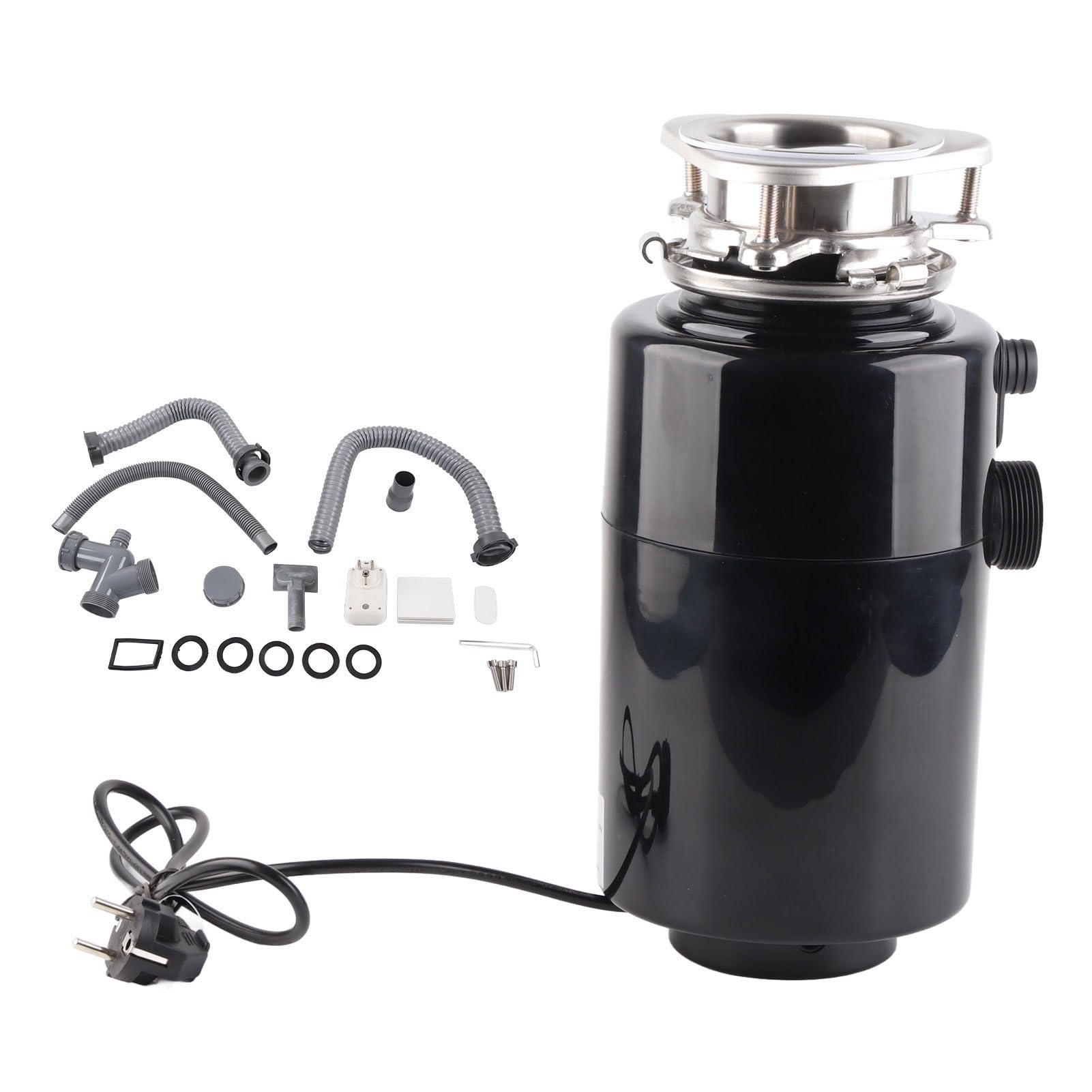 Triturador de Residuos de Cocina, Trituradora de Eliminación de Basura de Alimentos con Motor CC de Alta Velocidad de 1 con Control Remoto y Tecnología de Molienda de (Enchufe europeo)