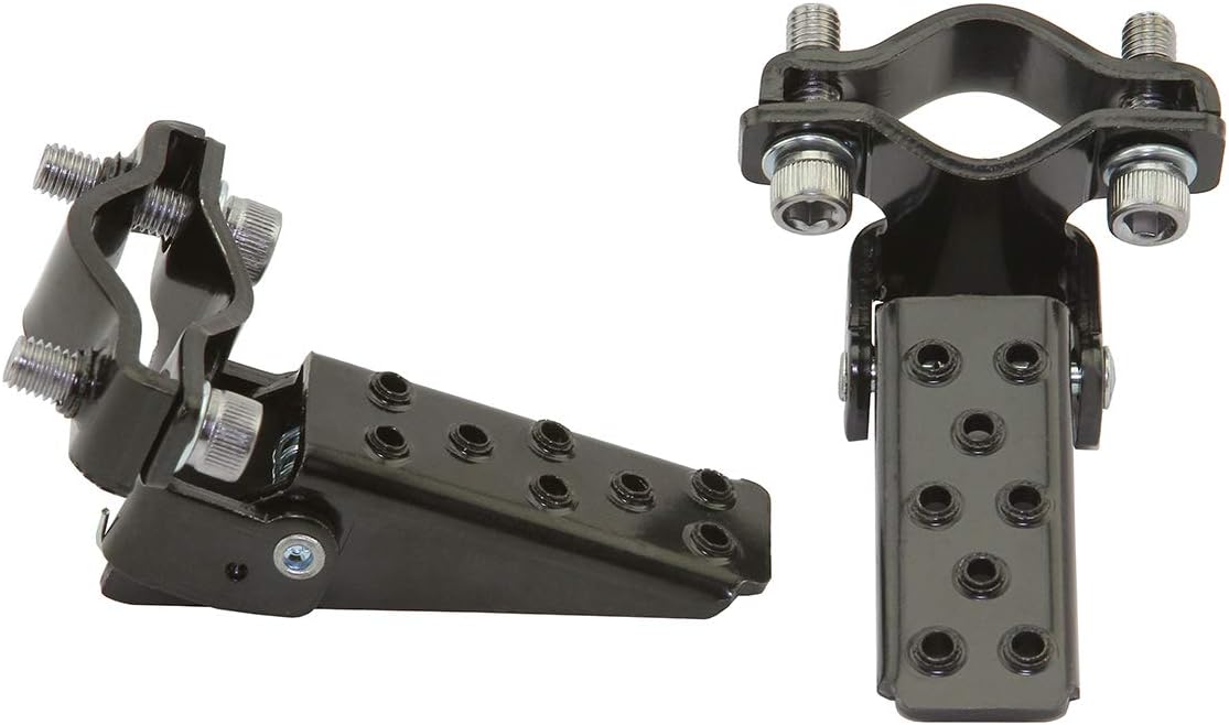Alta Steel Foldable Fork Step Pegs in Black for Bicycles