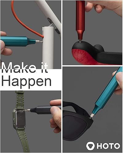 Miniatura 4 de HOTO - Juego de destornilladores de precisión 24 en 1 con 24 puntas de acero de aleación S2 minidestornillador manual con forma de lápiz para