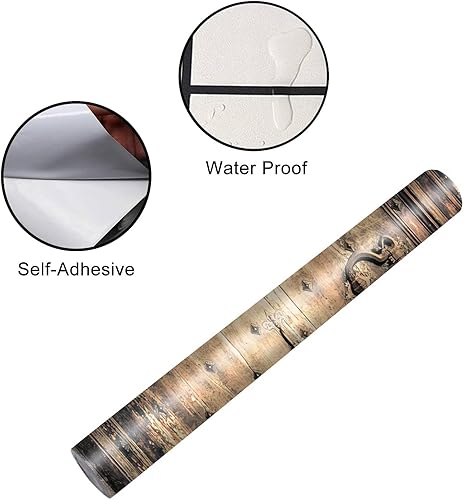 Miniatura 4 de Juego de envoltura de vinilo autoadhesivo para refrigerador, efecto envejecido, superficie de metal oxidado, mural extraíble para nevera, calcomanía