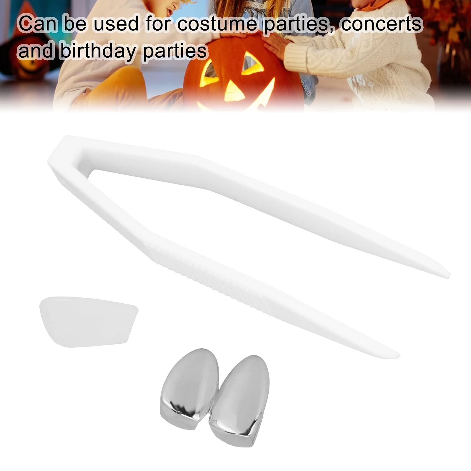 Zilvertanden, hiphop, zilveren tanden, top- en onderkant, grillcap, voor mannen en vrouwen, dans, feest, Halloween, podium