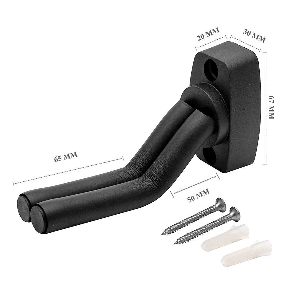 Guitar Mount Wall Hanger Stand Ukulele Wall Hook Keep Holder Mount Display 2 Pack with Guitar Picks Violin Wall Stand Mandolin Rack Bracket Bass Accessories Easy to Install(5 Pack Guitar Picks)