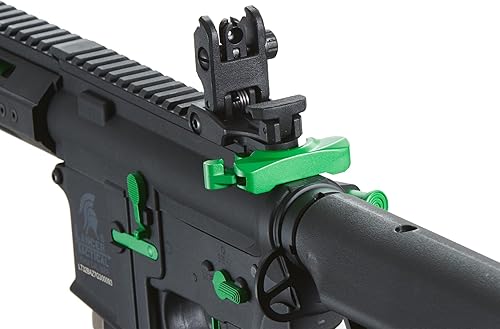 Miniatura 9 de Lancer Tactical Gen 3 Hellion M-LOK Airsoft AEG Rifle con grúa color negro y verde