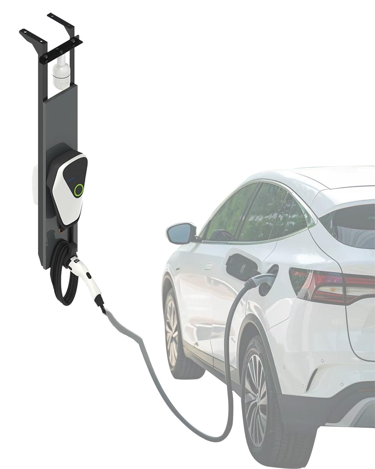 Système de gestion des câbles rétractable au plafond pour charger votre Tesla sans encombre