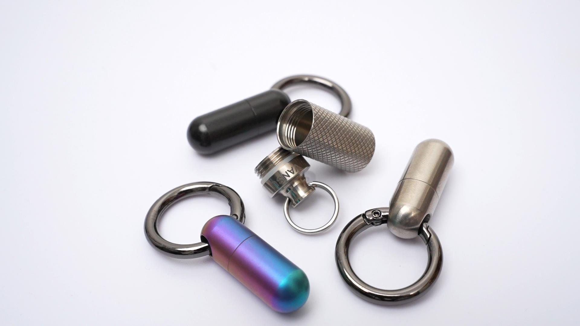 Amazon.com: VANSU Titanium Waterproof Keychain Pill Holder