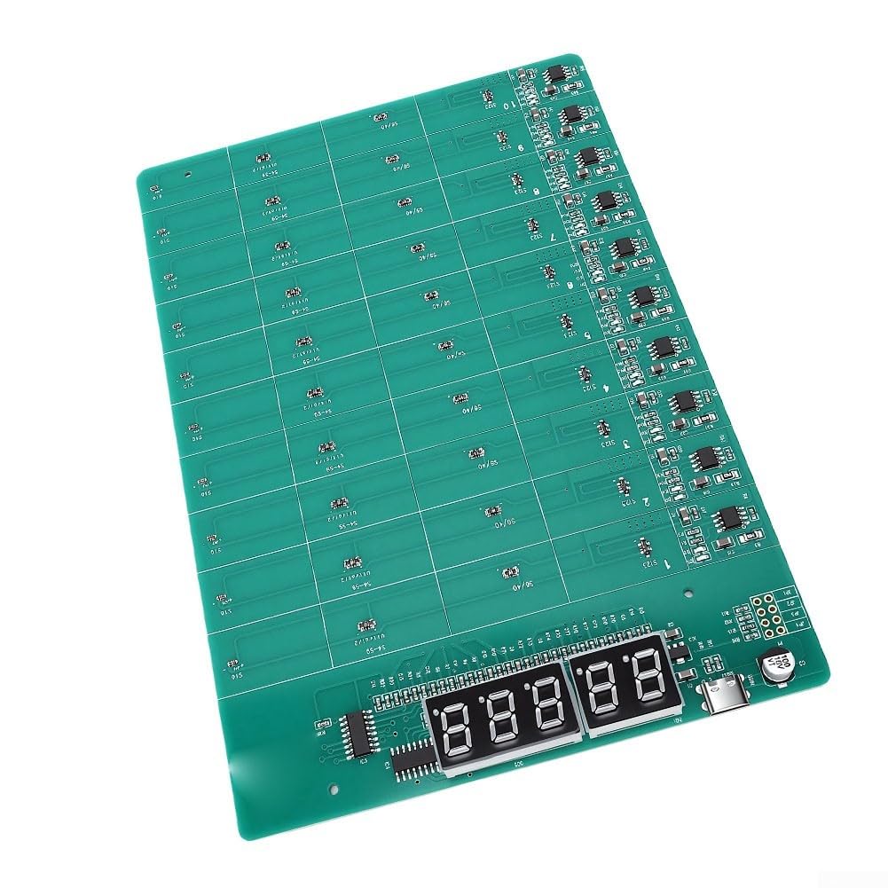 Orologio per tester batteria, per scheda di ricarica di attivazione della batteria, strumento di test per pila a bottone per test e riattivazione della batteria