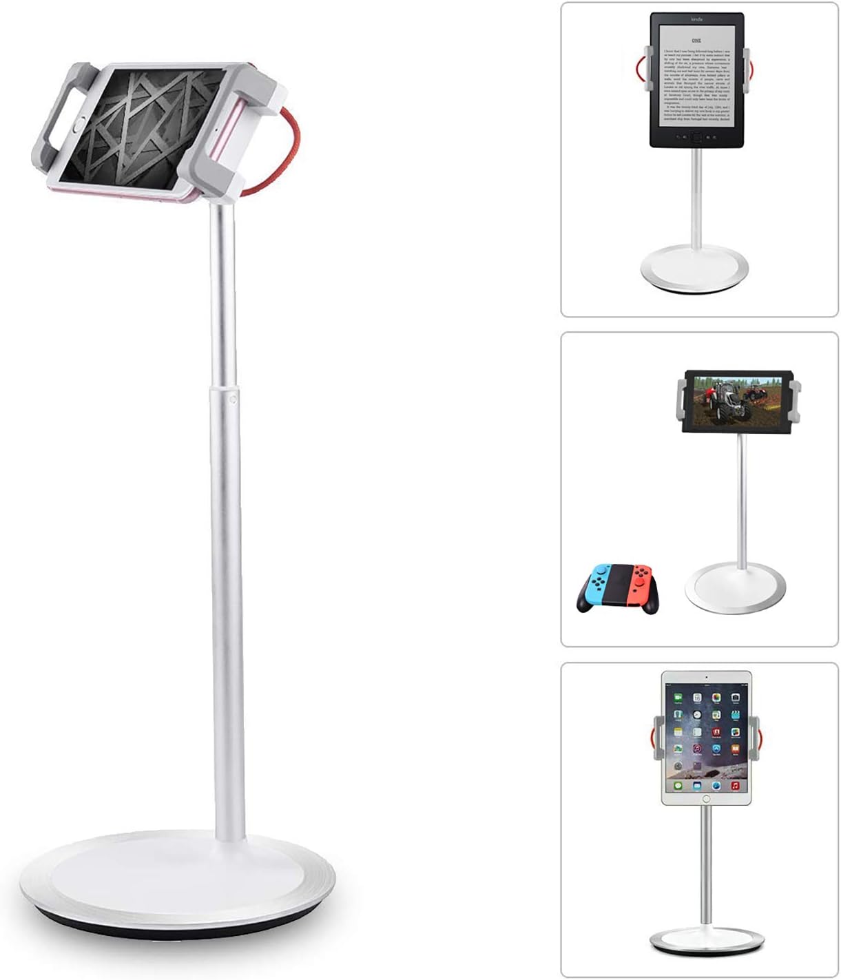 Urbo Adelaar Height Adjustable, Pivoting, Tablet Stand for Phones, Phablets, e-Readers, and Gaming Devices. Elevates Device and Lowers Back Pain, Holds Devices from 4.7 to 12.9 inches (12 to 33 cm)