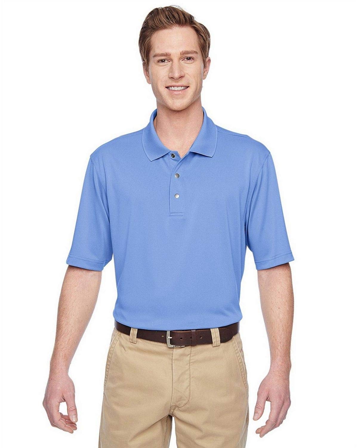 Harriton M345 Men's Advantage IL Snap Placket Performance Polo