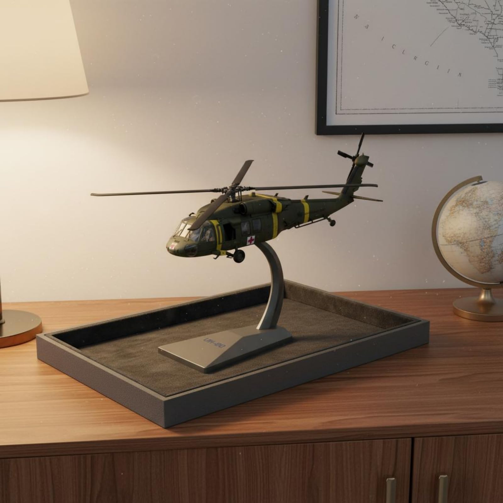 MagiDeal Riproduzione Elicottero di Soccorso Modello Aerei Elicottero Miniatura Collezione in Metallo Pressofuso con Parti Mobili Rotore E Ruote Adatta a