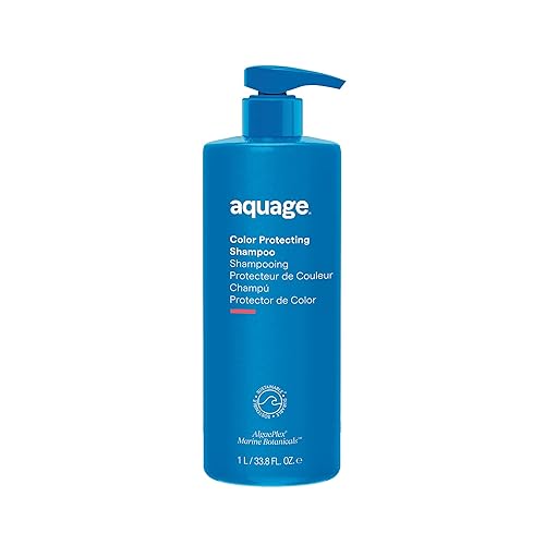 Miniatura 1 de AQUAGE Champú protector de color, nutritivo botánico marino para sellar el color y proporcionar una limpieza suave, 33.8 onzas