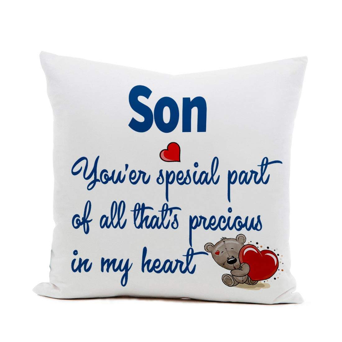 Son You are Special Theme Cushion Cover 12x12 Inch with Filler -Gift for Son Birthday (A147)-image-6