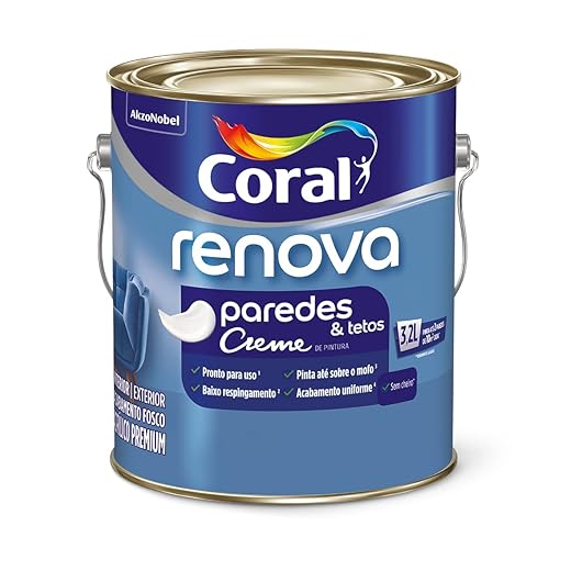RENOVA PAREDES & TETOS FOSCO BRANCO 3,2L - CORAL