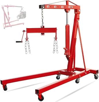 2 Ton Folding Hydraulic Engine Hoist with Load Leveler