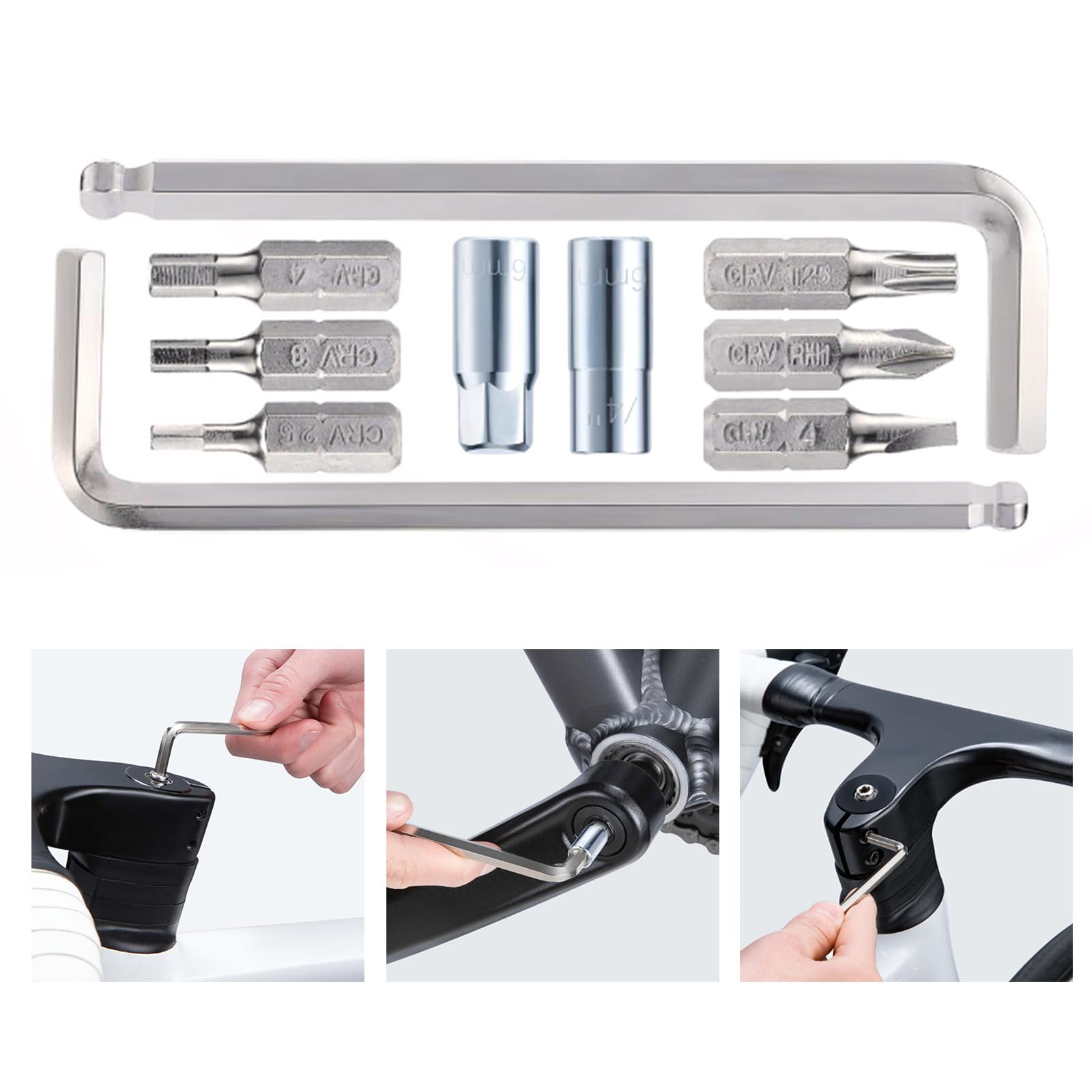 Multifunctional Bicycles Repair Tool Portables Bike Maintenances Wrenches for Easy Carry and Quickly Fixes