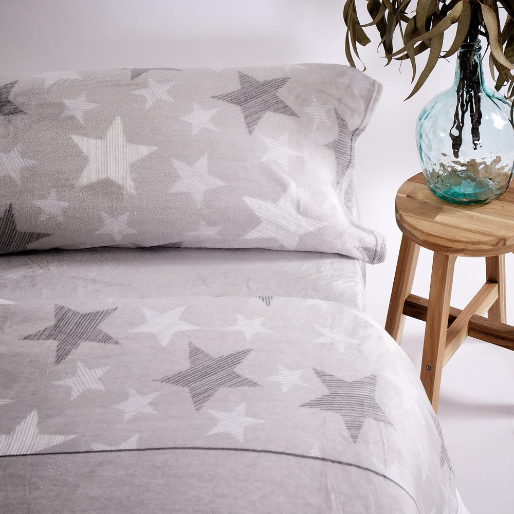 10XDIEZ Sábanas sedalina casiopea Gris (Gris - Cama de 150)