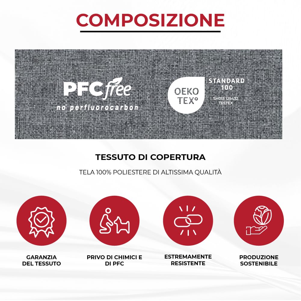 kfoam.es Materasso pieghevole per letto anteriore per Mercedes Classe V, colore grigio (+2014)