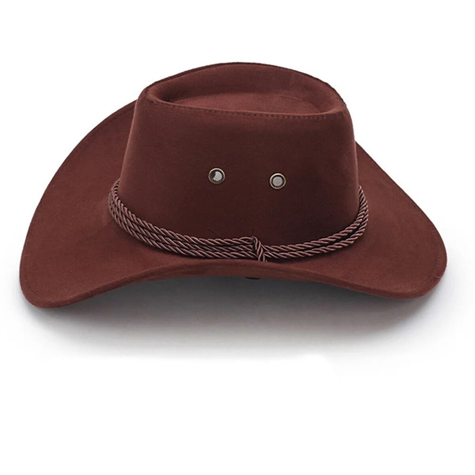 Cappello da Cowboy Berretti da Cowboy for Uomo Cappello da Donna in Ecopelle Cappello da Sole con Tesa Selvaggia per Adulti Cosplay All'Aperto(Pink)