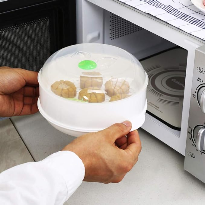 MNHJG Steam de microondas-Disco de microondas Circular de plástico sin  bisfenol A-Cocina con Recipiente de microondas con Tapa de ventilación para  Calentar la Cocina de los Alimentos : Amazon.es: Hogar y cocina