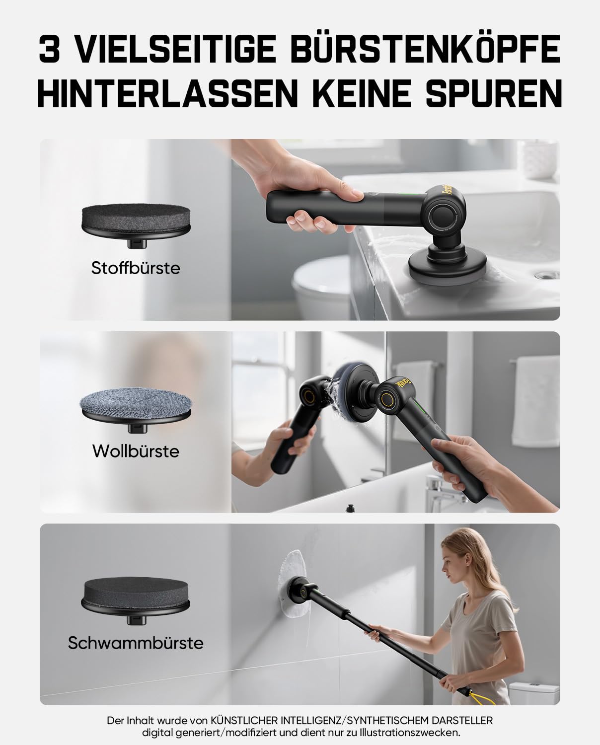 Fanttik G9 Pro Elektrische Reinigungsbürste & 4 Ersatzpads