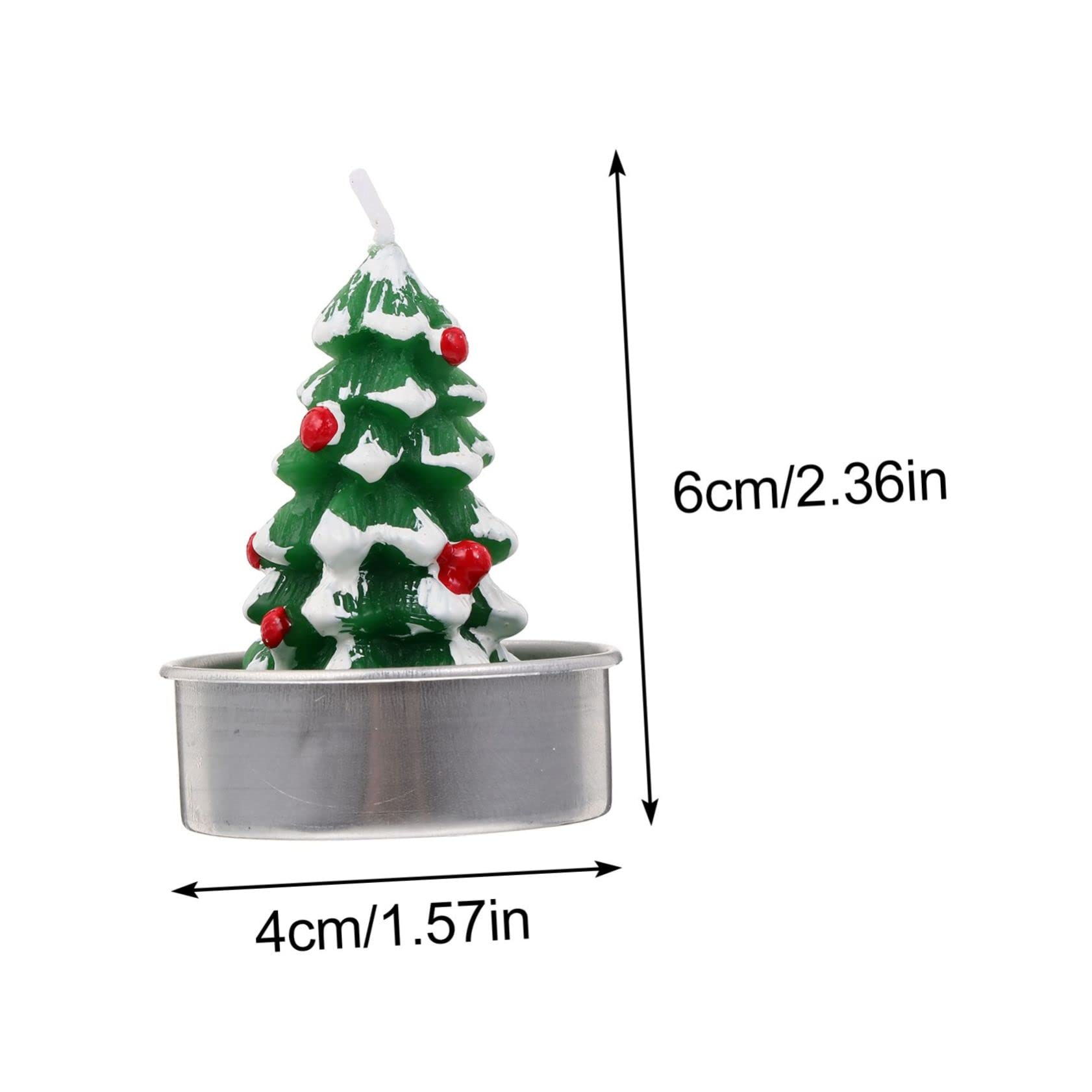 BUGUUYO 12pc Christmas Candles Santa Snowman Pinecone Tree Candle Pack Aesthetically Packed Safe