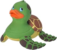 Wild Republic Sea Turtle Rubber Duck Bath Toy - 4" Floating Mold-Free Pool Water Fun for Kids 3+