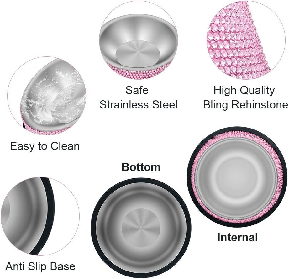 Chic & Functional: Triumilynn Rhinestone Cat and Dog Bowls Review