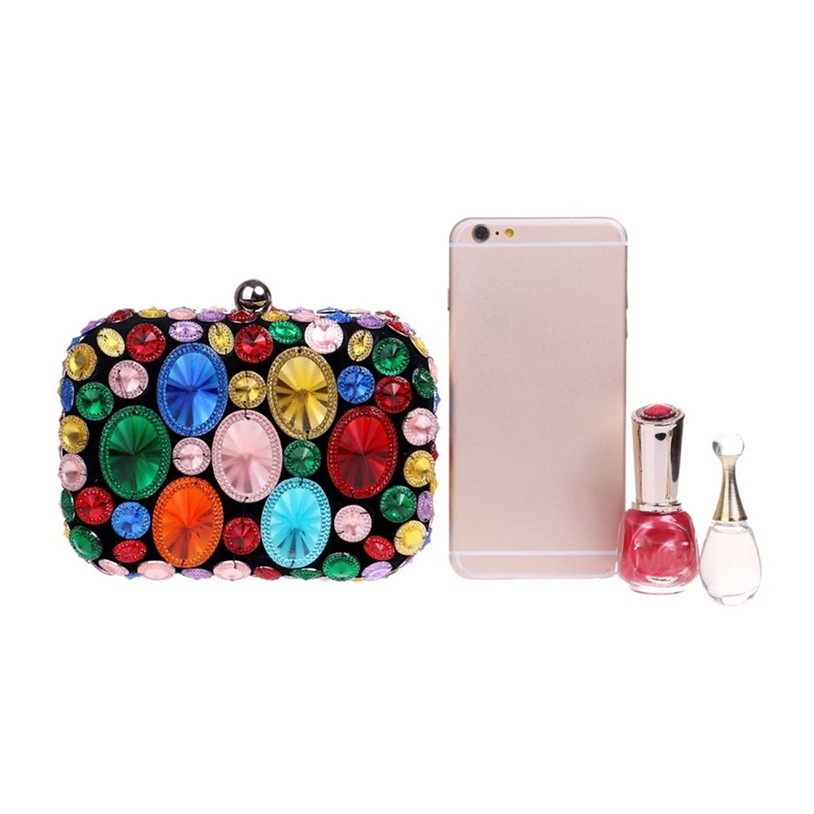 Mini elegante borsa con perline di perle, pochette da cena alla moda