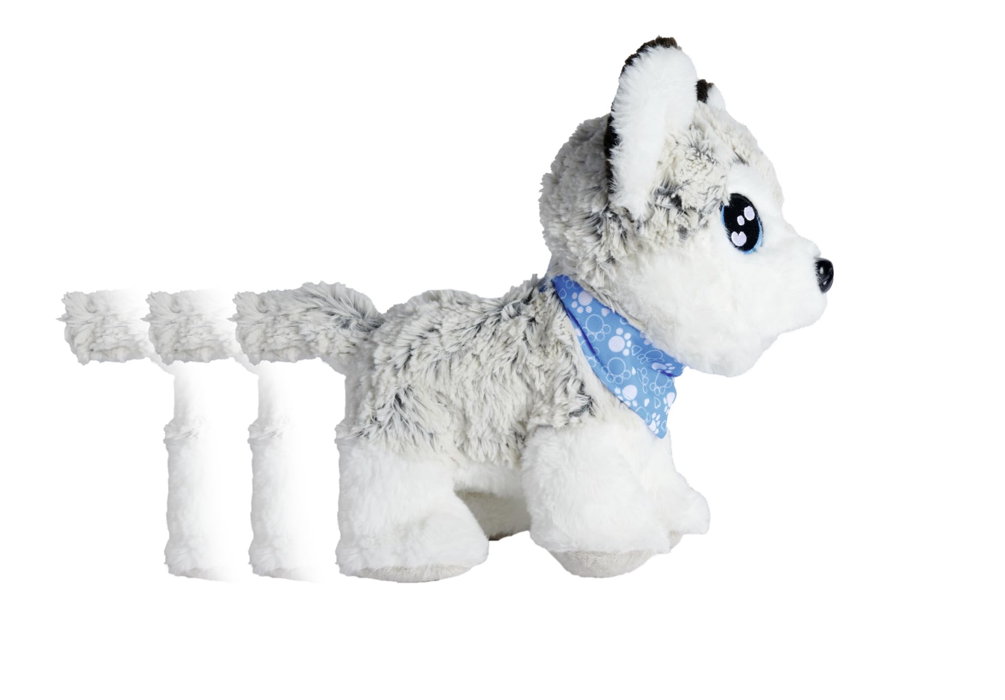 Simba Chichi Love Happy Husky 105890050 - Perro de Juguete Interactivo para niños a Partir de 3 años, con Control de Voz alemán (12 Funciones) y Sonido, Incluye Pilas