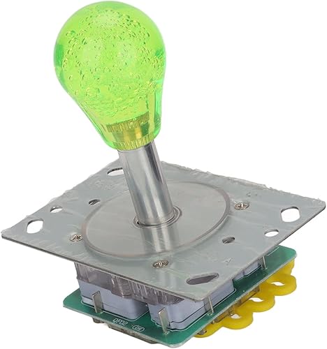 Miniatura 7 de Arcade Joystick Kit,LED Arcade Illuminated Joystick,Fully Automatic LED Colorful Illuminated Joystick,5 Pin Oval Crystal Arcade Joystick for Arcade