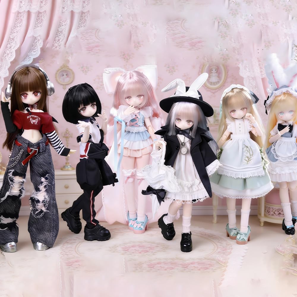 niannyyhouse 1/8 Poupée BJD Ball Jointed Doll, Unspoken Collection Girl Series - Avec vêtements, déguisement - Figurine à collectionner - Boîte simple (Whispers of The Lily of The Valley - 1 pièce)